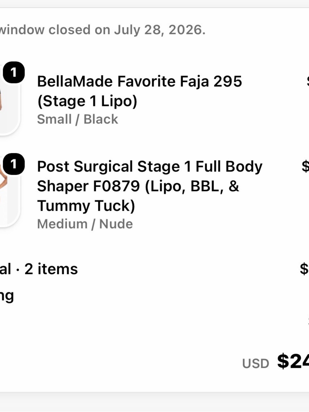 BELLAMI High-Waist Post-Surgical Body Shaper in Black and Nude